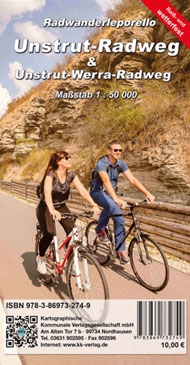 Radwanderkarte Unstrut-Werra-Radweg Unstrut-Radweg KKV 2025