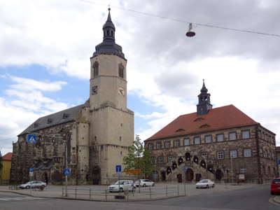Kirche und Rathaus Laucha