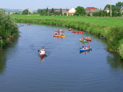 Paddler auf der Unstrut