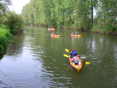 Paddler auf der Unstrut